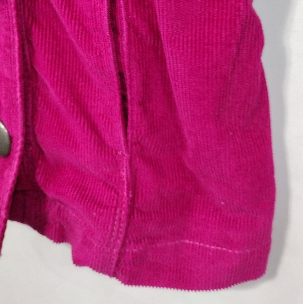 Gap Kids Corduroy Double Breasted Jacket Girls XL Burgundy Academia Preppy Y2K - Picture 4 of 9